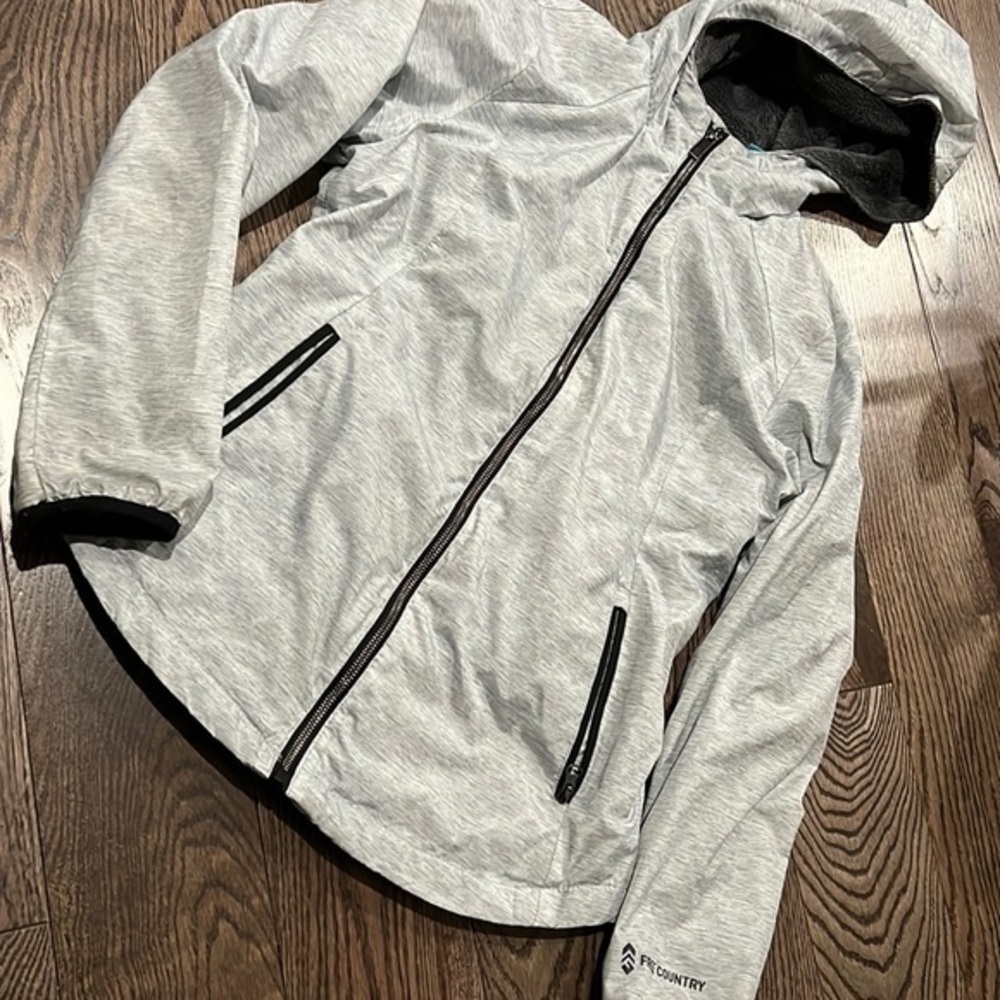 Free Country Women's Gray Hooded Jacket size small GUC